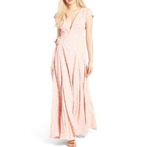 Tularosa Sid Blush Pink Wrap Dress Long NWT L